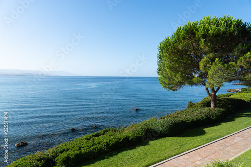 Clear Mediterranean sea near Punta Negra beach, Alghero, Sardinia, Italy

