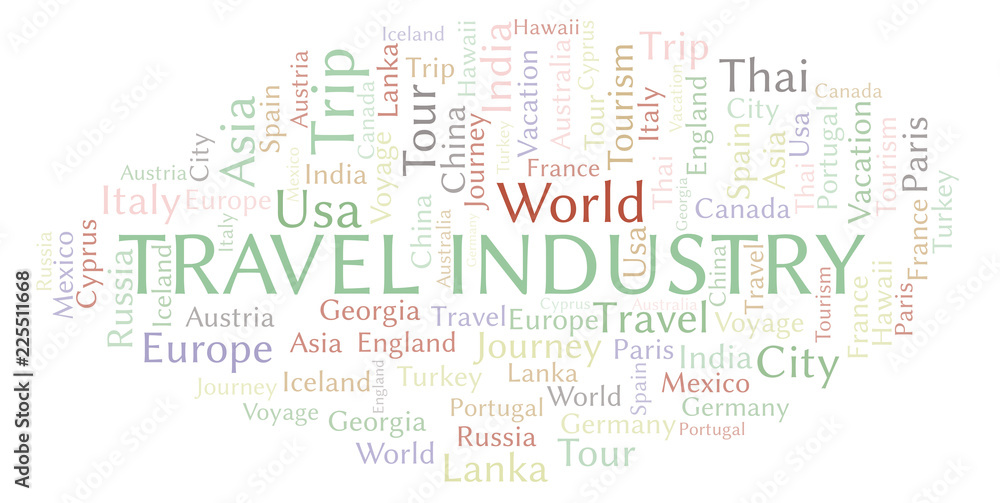 Obraz premium Travel Industry word cloud.
