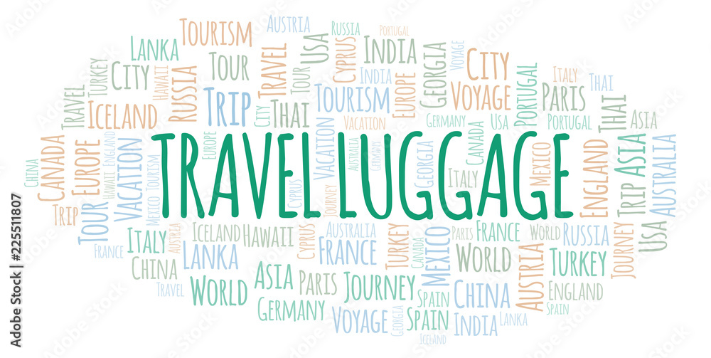 Fototapeta premium Travel Luggage word cloud.