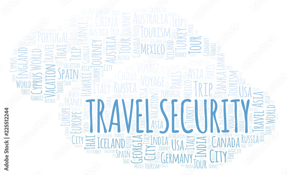 Obraz premium Travel Security word cloud.