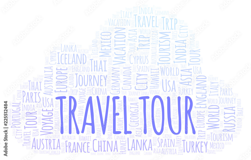 Obraz premium Travel Tour word cloud.