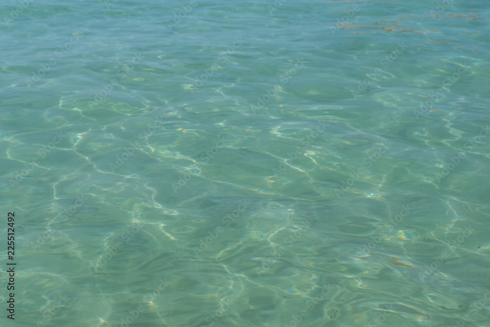 Blue clear water surface. Mediterranean sea. Sardinia,itay.