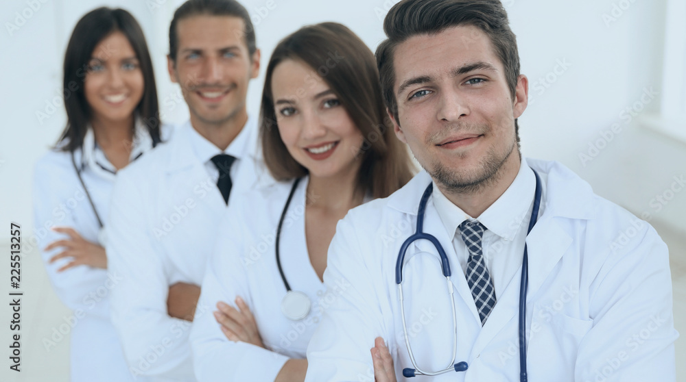 Portrait of confident happy group of doctors Portrait of confident happy group of doctors