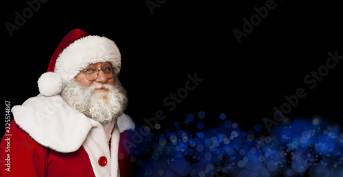 Bild auf Leinwand Santa Claus on Christmas concept. Isolated on boche background