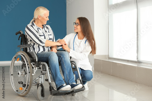 Handicapped mature woman wi...