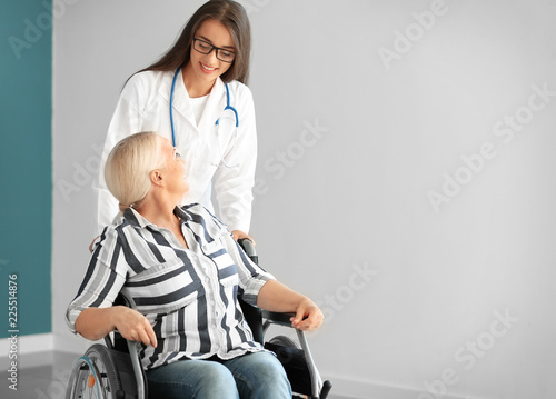 Handicapped mature woman wi...