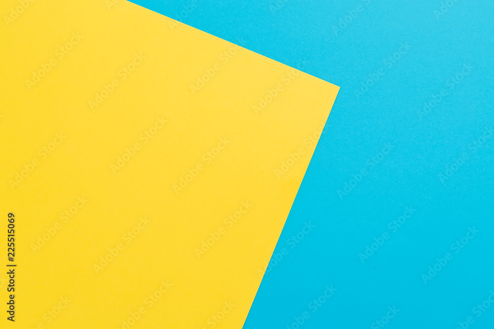 Blue and yellow geometry texture background. Flat lay. Top view Blue and yellow geometry texture background. Flat lay. Top view