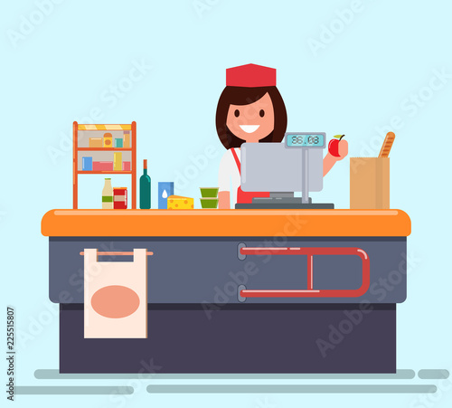 Cash register desk