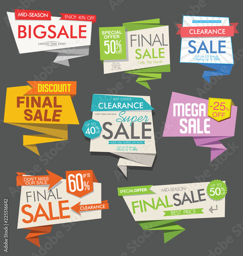 Modern sale banners and labels collection