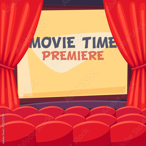Curtains for film premiere