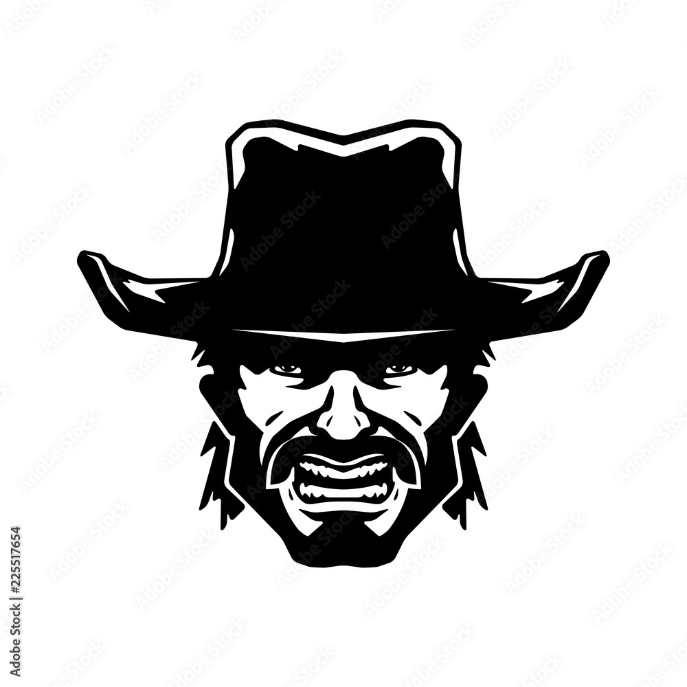 Cowboy mascot. Illustration isolated on background. Vector illustration, eps 10. Cowboy mascot. Illustration isolated on background. Vector illustration, eps 10.