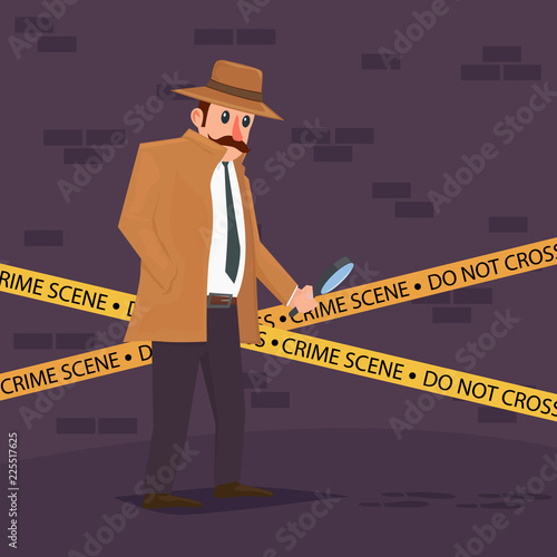 Detective at crime scene