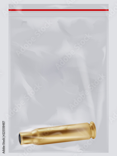 Evidence bag with cartridge