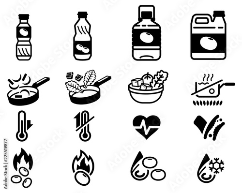 oil product and attribute of soybean general product icon.