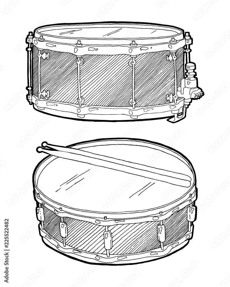 How To Draw A Drum Step By Step  Drum Drawing Easy  YouTube