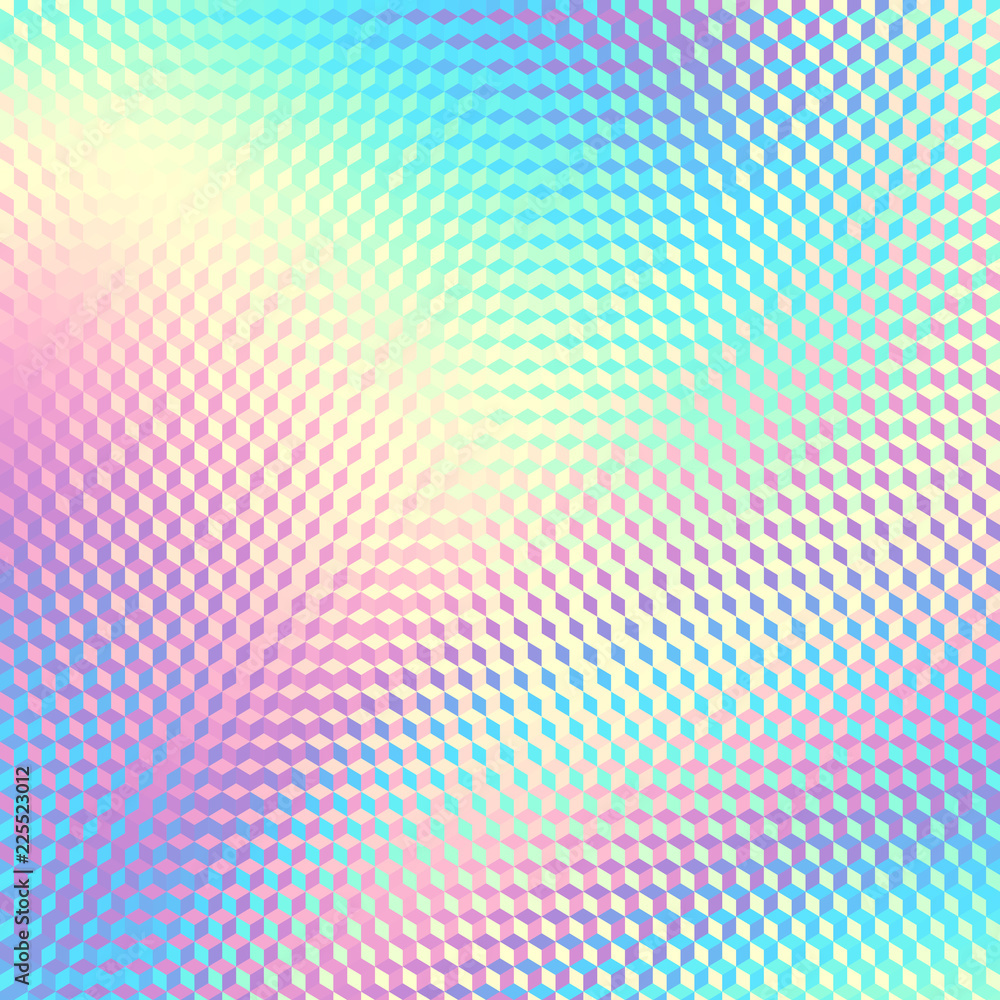 Blurred background. Geometric abstract pattern in low poly style. Effect of a glass. Small cubes. Vector image. Blurred background. Geometric abstract pattern in low poly style. Effect of a glass. Small cubes. Vector image.