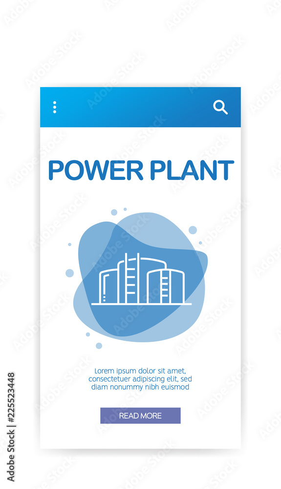 Fototapeta premium POWER PLANT INFOGRAPHIC
