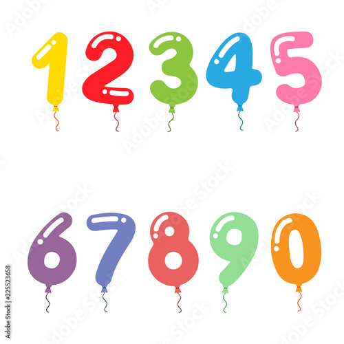 Party balloon numbers set