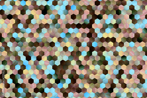 Colorful pattern hexagon strip  background or texture for design.