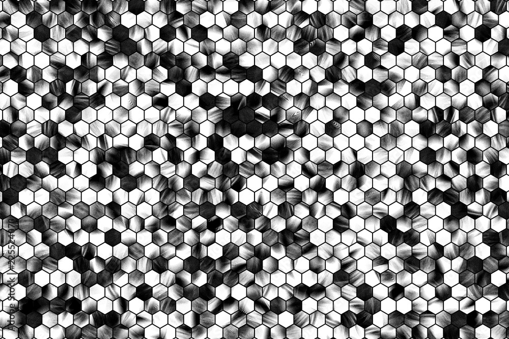 Black & white b&w pattern hexagon strip, background or texture for design. Black & white b&w pattern hexagon strip, background or texture for design.