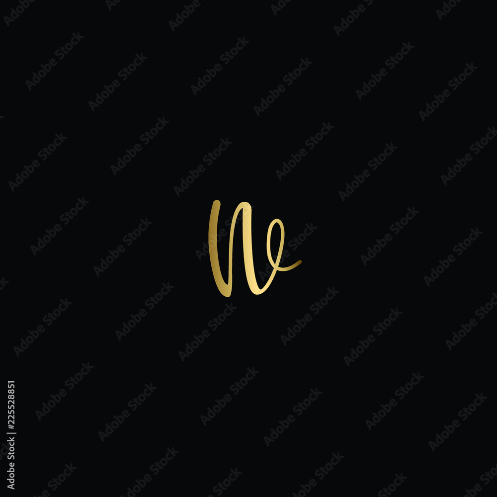 Luxury Hand Drawn Letter W Logo Design In Gold Color Luxury Hand Drawn Letter W Logo Design In Gold Color
