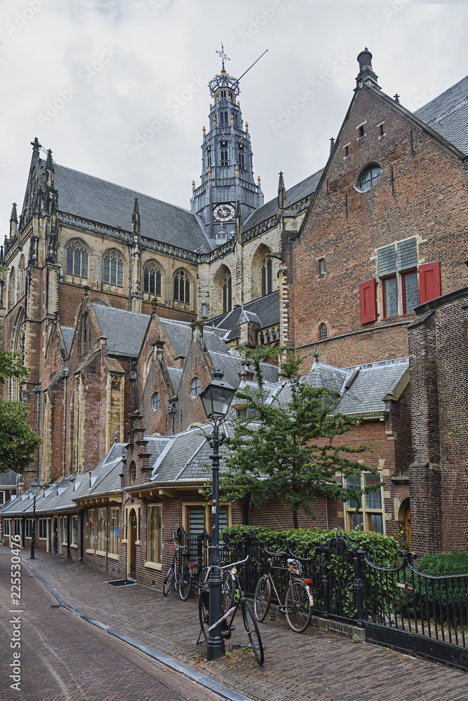 The Grote Kerk or Saint Bavokerk is a Reformed Protestant church and former Catholic cathedral located on the central market square in the Dutch city of Haarlem