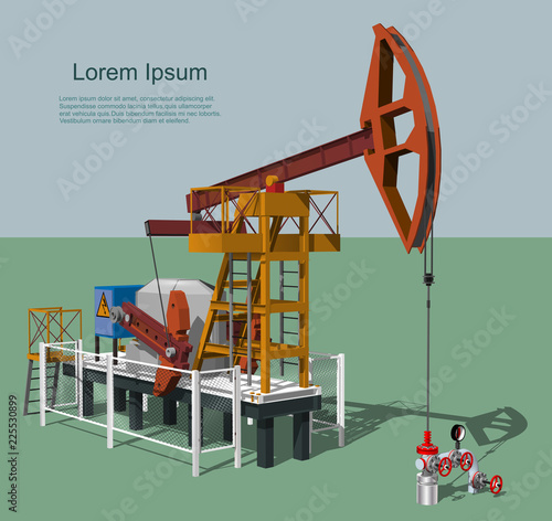 Oil pump.Vector illustration.