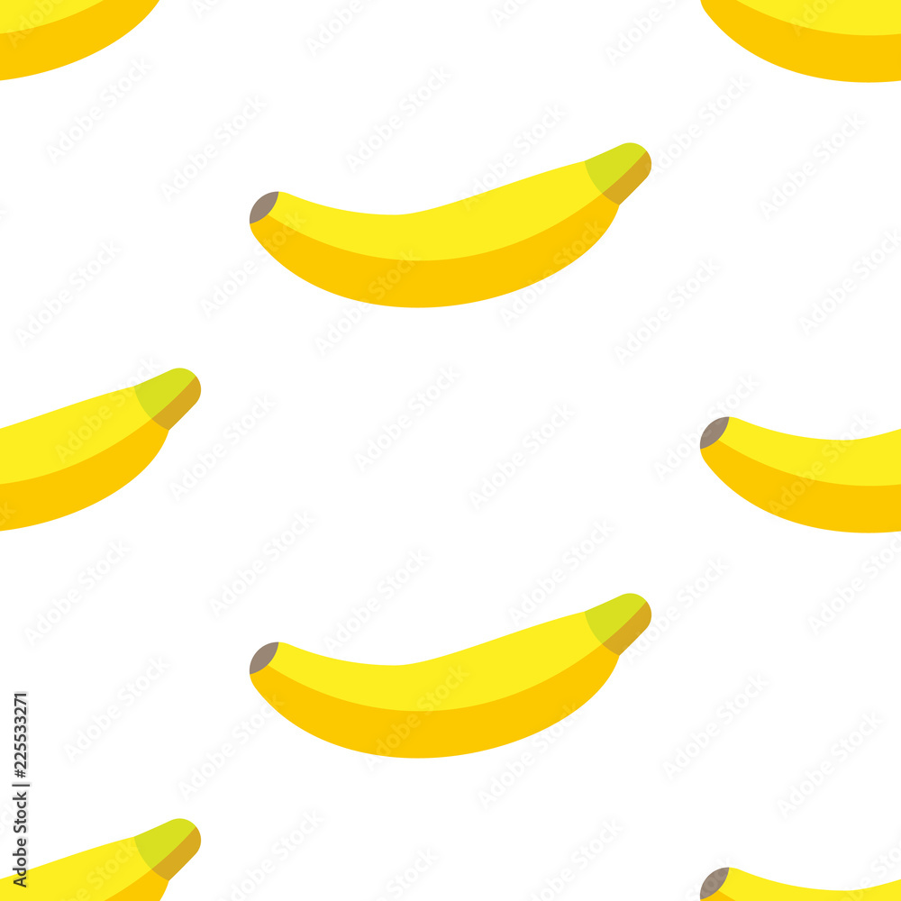 Banana seamless pattern. Wrapping paper, gift card, poster, banner design. Home decor, modern textile print. Vector illustration