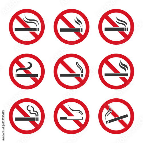 No smoking icon set on white background Free Download No smoking icon set on white background - GFXLoad