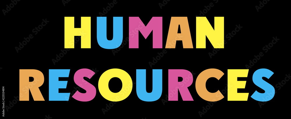 HUMAN RESOURCES Multicolor Banner Logo HUMAN RESOURCES Multicolor Banner Logo