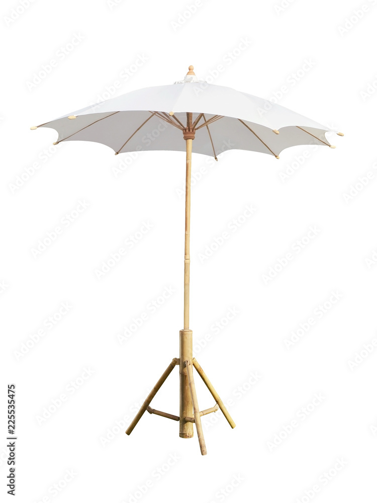 garden umbrella or beach umbrella isolated on white