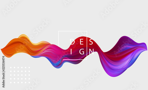 Abstract colorful vector background, color flow liquid wave for design brochure, website, flyer.