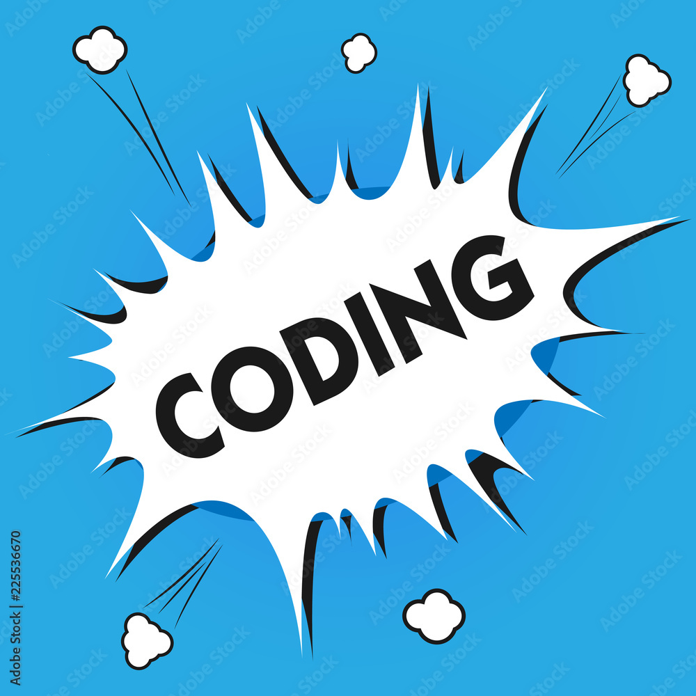 Obraz premium Writing note showing Coding. Business photo showcasing assigning code to something for classification identification.