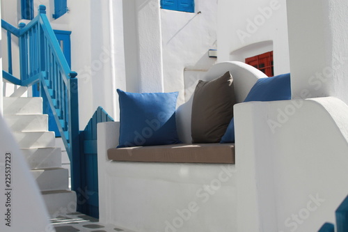 draussen sitzen auf Mykonos