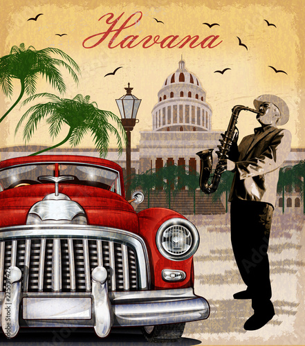 Havana retro poster.
