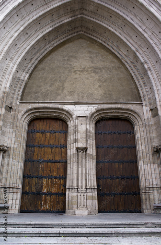 Gothic Architecture - entrance of Sint-Rombouts Cathedral, Belgium Gothic Architecture - entrance of Sint-Rombouts Cathedral, Belgium