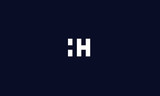 alphabets h h logo design 