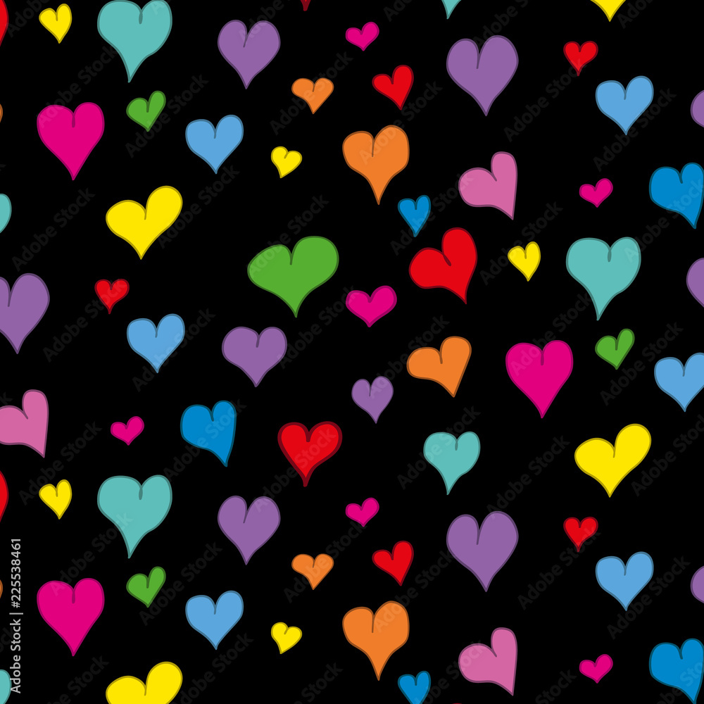 Heart seamless pattern Valentine Love