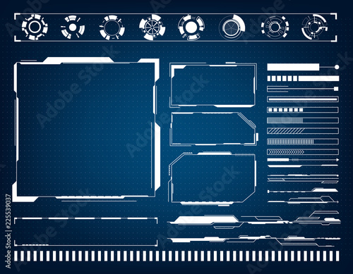 Abstract  technology futuristic interface HUD concept , vector illustration