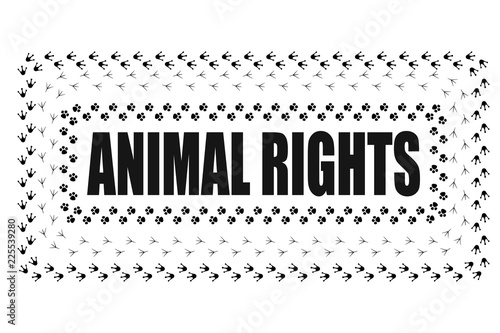 Derechos de los animales con huellas.