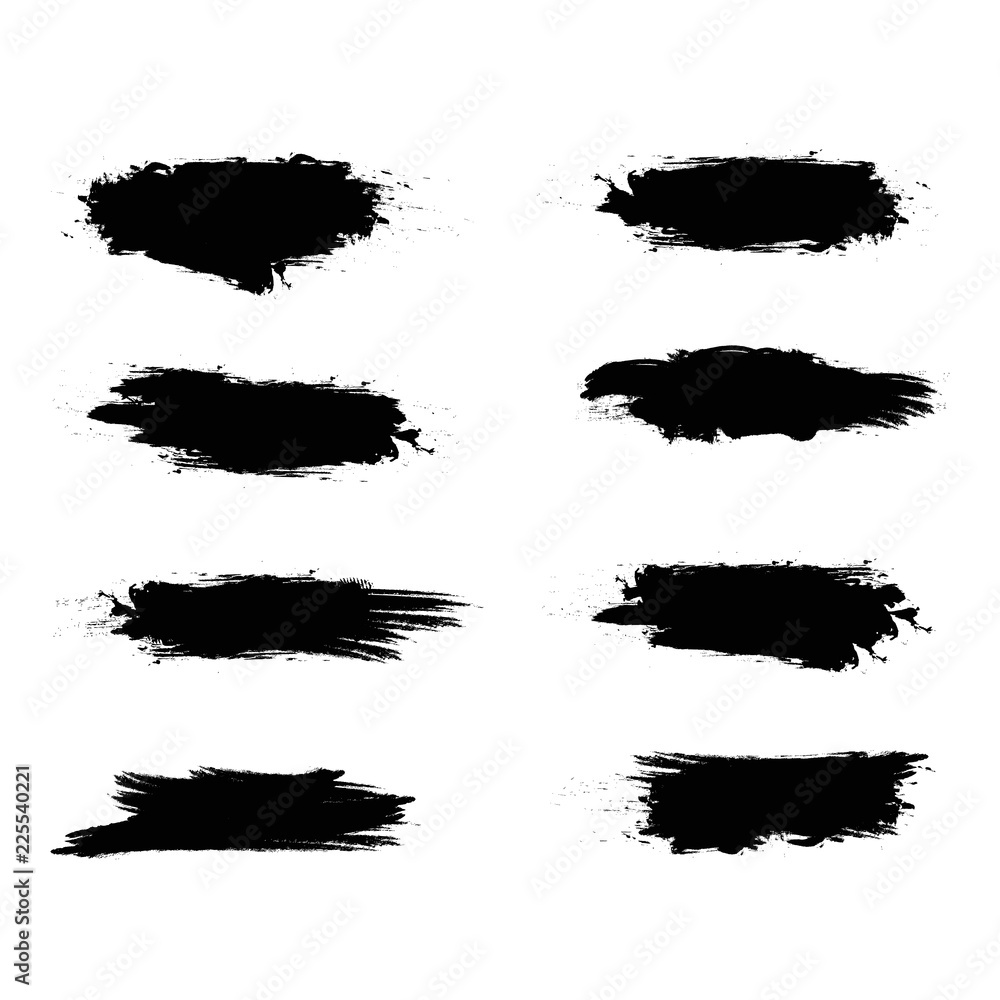 Grunge shapes  black isolated on white background