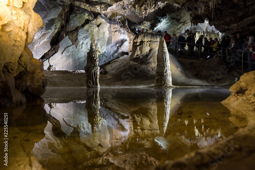 Lake in Belianska cave, Slovakia photo