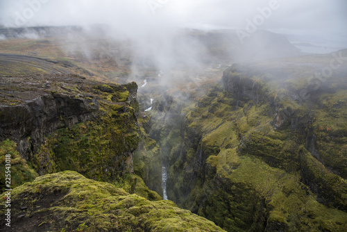 Hiking to Icelands second highest waterfall, Glumur. © Michael