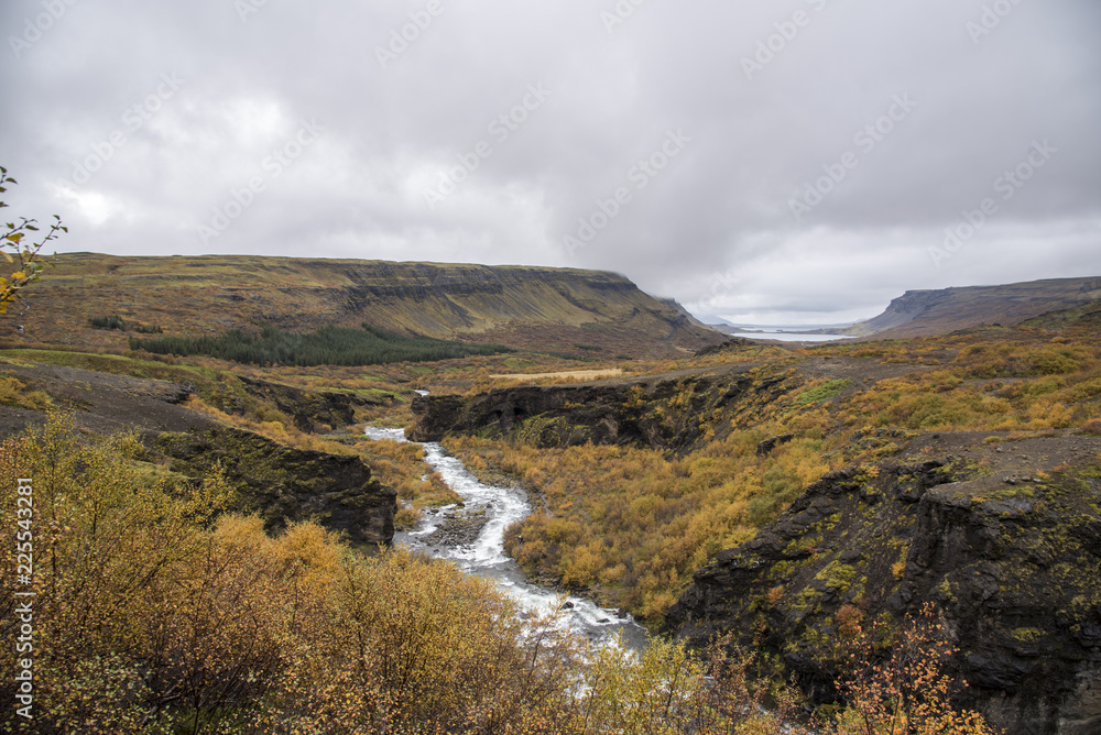 Hiking to Icelands second highest waterfall, Glumur. Hiking to Icelands second highest waterfall, Glumur.