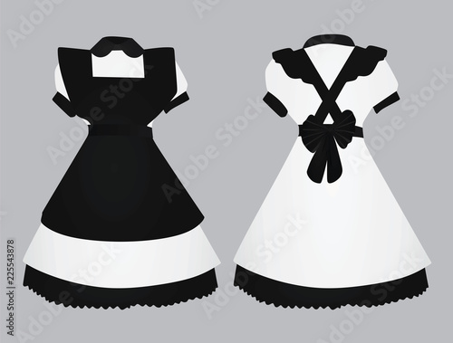 Maid uniform. vector illustration
