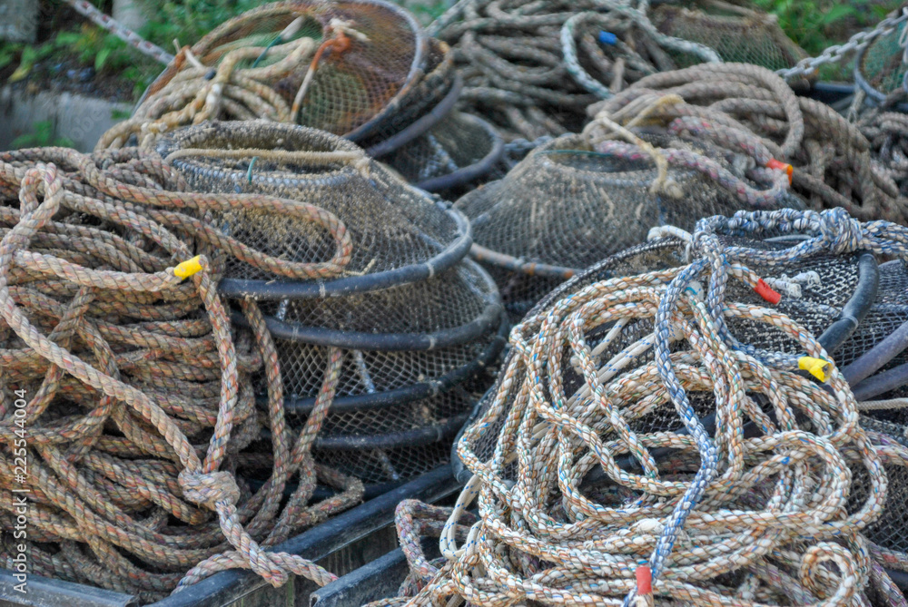 various ropes dryimg in the sun