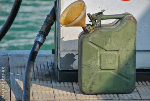 fuel tank in the harbour for ships