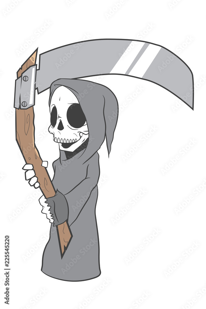 Fototapeta premium Cute grim reaper