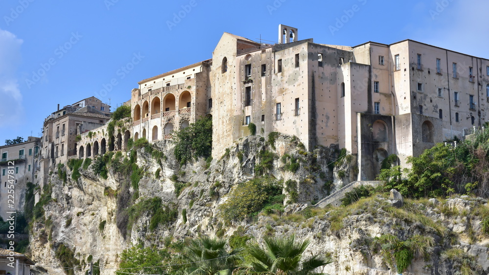 Tropea town and its houses on the rock, Calabria, Italy