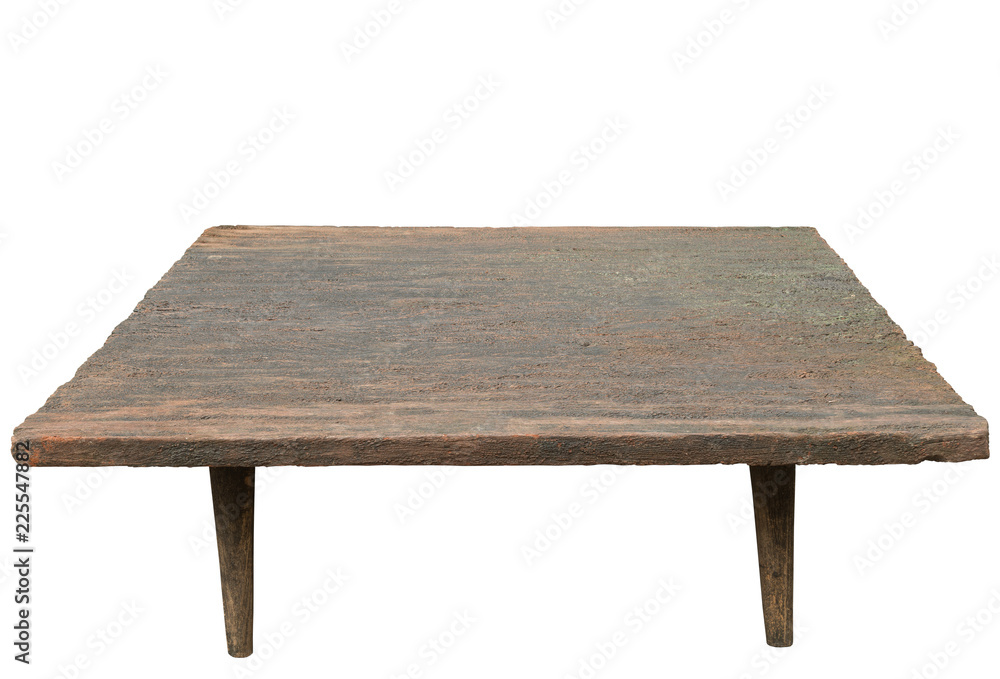 old wood table top on white background old wood table top on white background